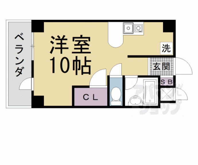 【中書島第４ハッコウハイツ】間取