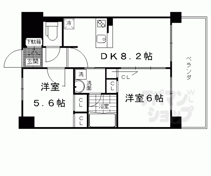 【エステムプラザ京都河原町通】間取