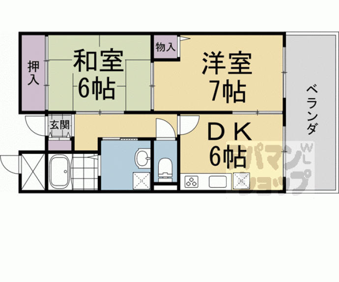 【トーシンハイツ桃山】間取