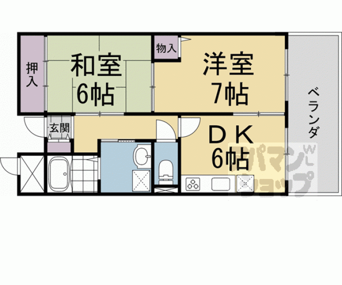 【トーシンハイツ桃山】間取
