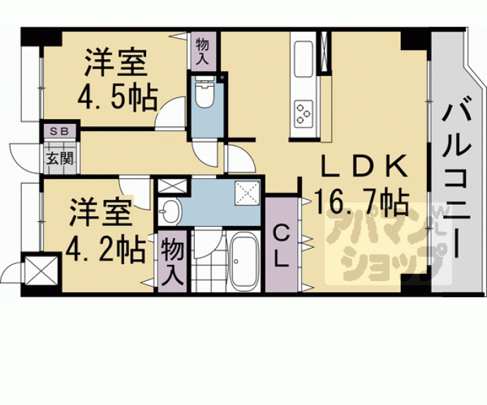 【ライオンズマンション淀リバーサイド】間取
