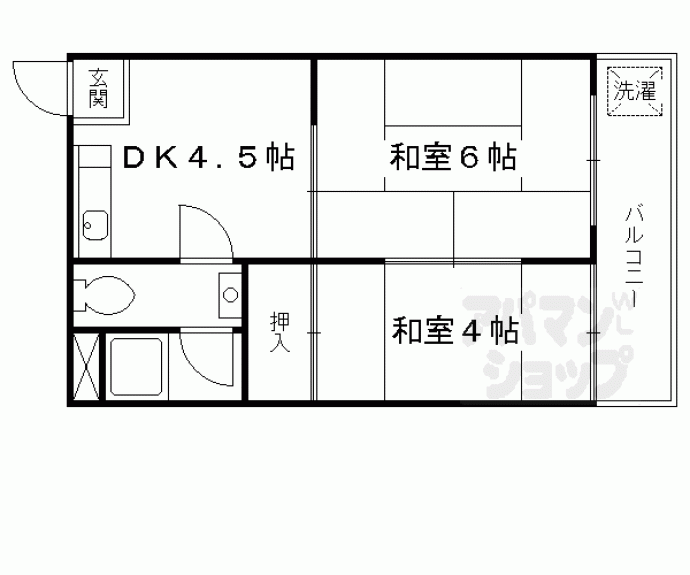 【喜多源第二マンション】間取