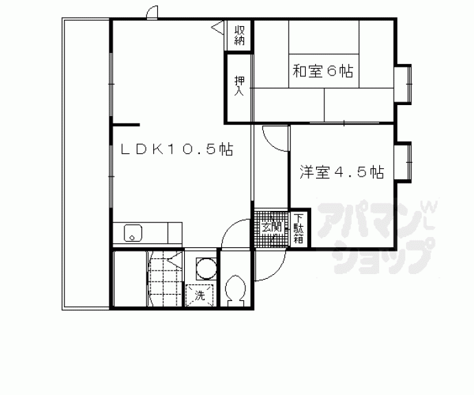 【六地蔵ハイツ】間取