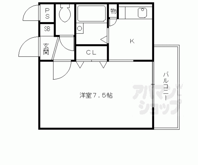 【ドミール稲荷】間取
