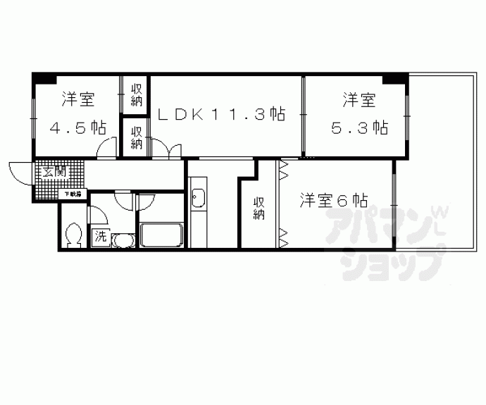【パークテラス桃山】間取