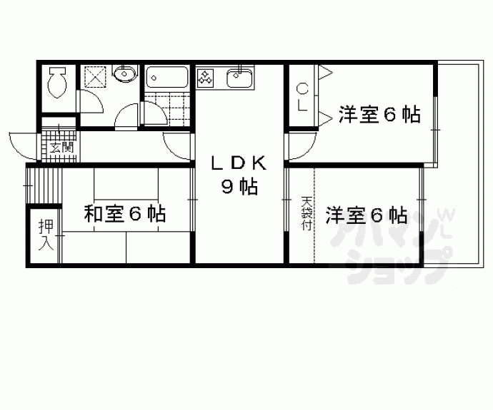 【パークテラス桃山】間取