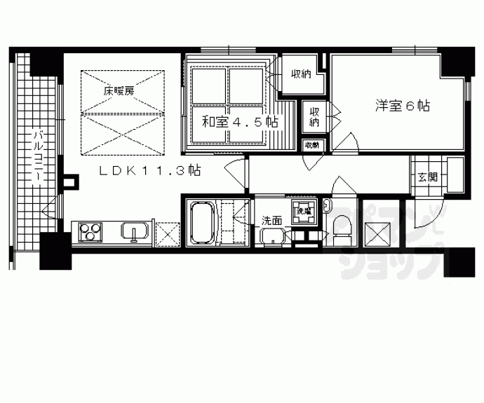 【ファインフラッツ河原町丸太町】間取