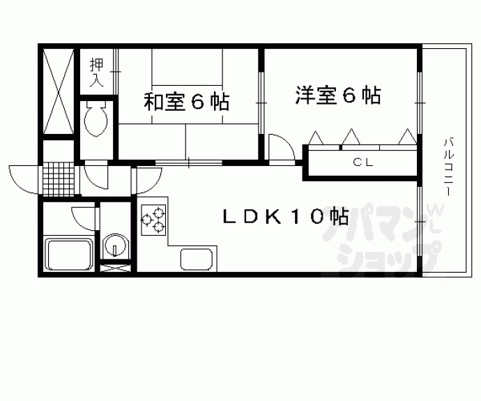 【グレイパレスロックⅠ】間取