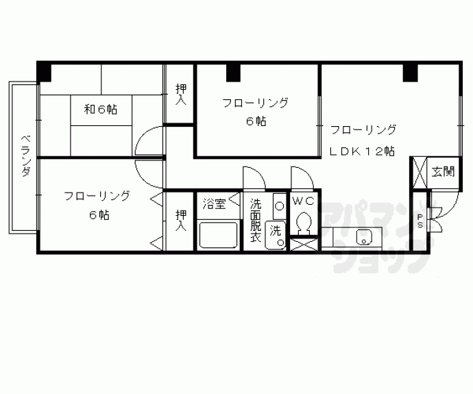 【ウエストヴィラ】間取