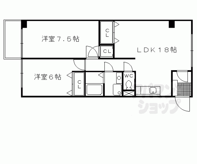 【ウエストヴィラ】間取