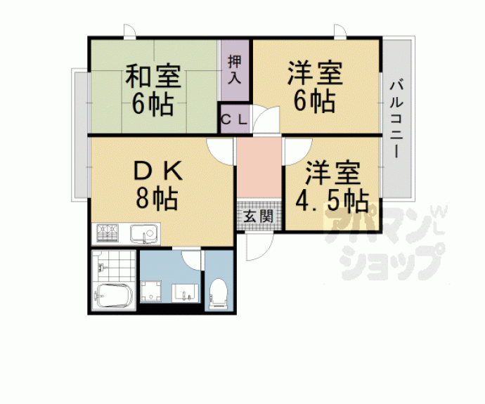【サニーコート勧】間取