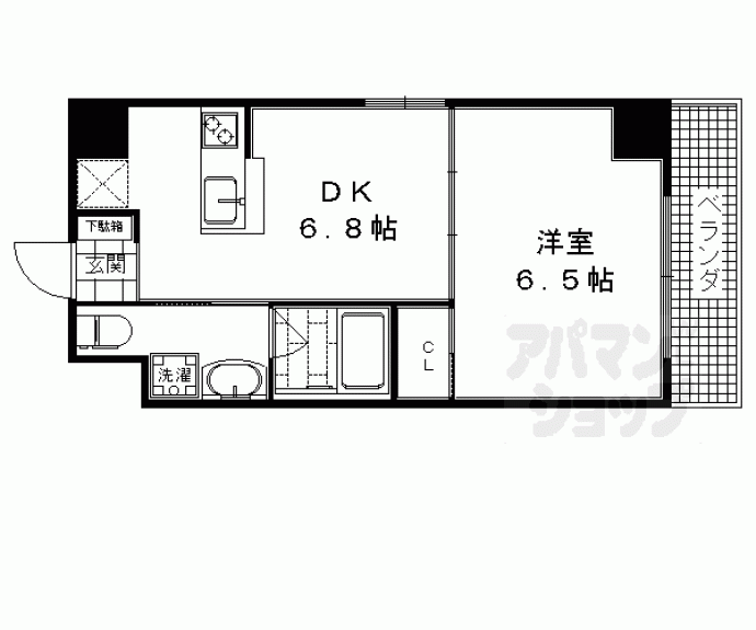 【西京極畔勝町マンション】間取