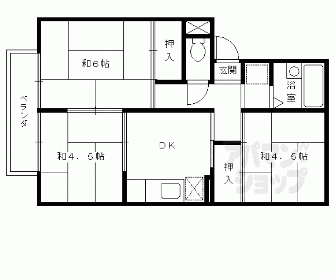 【ＭＩＭＯＳＡ　ＧＡＲＤＥＮ　ＣＯＵＲＴ】間取
