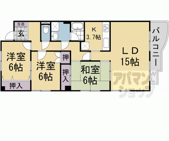 【アビタシオン川島】間取