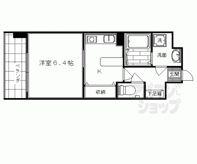 【ライジングコート京都西院フロンティア】間取