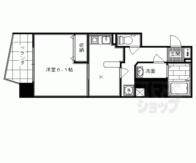 【ライジングコート京都西院フロンティア】間取