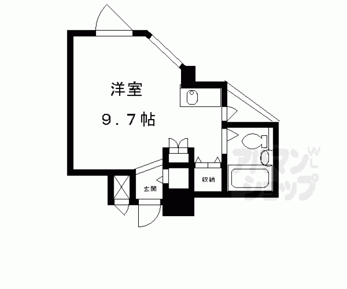 【DETOM-1二條城東】間取
