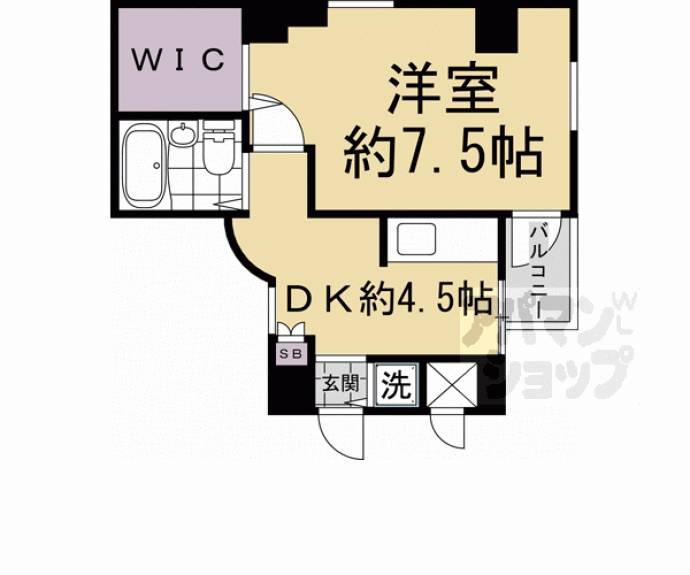 【DETOM-1二條城東】間取