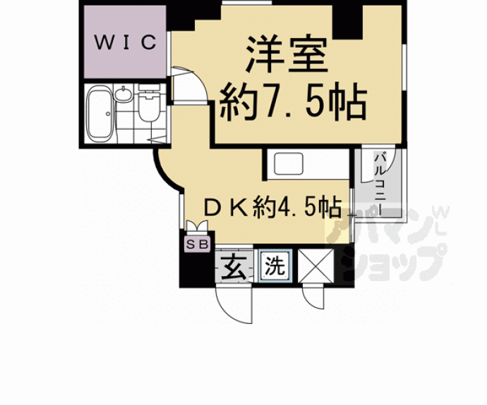 【デトム・ワン二條城東】間取
