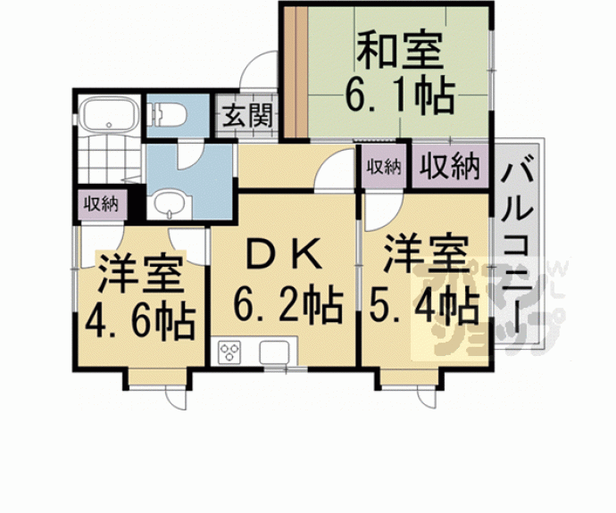 【リバティハウス葛野】間取
