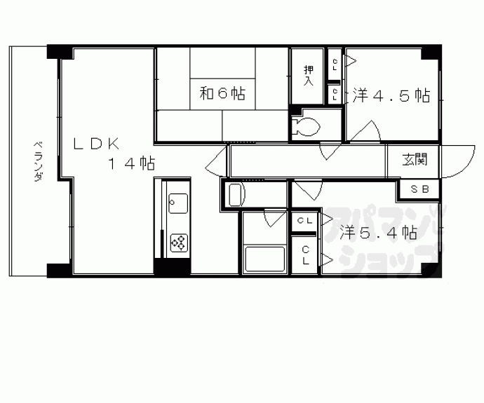 【桂グリーンマンション】間取
