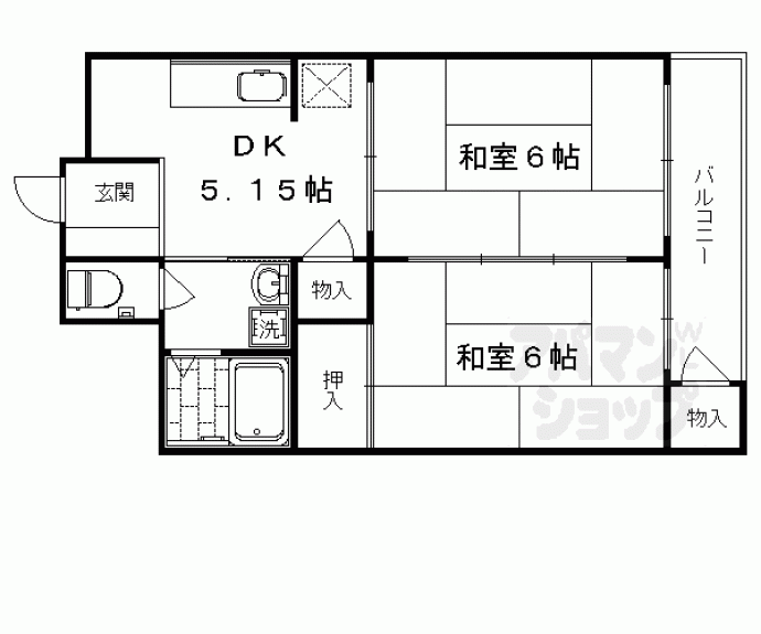 【西京極ガーデンハイツ】間取