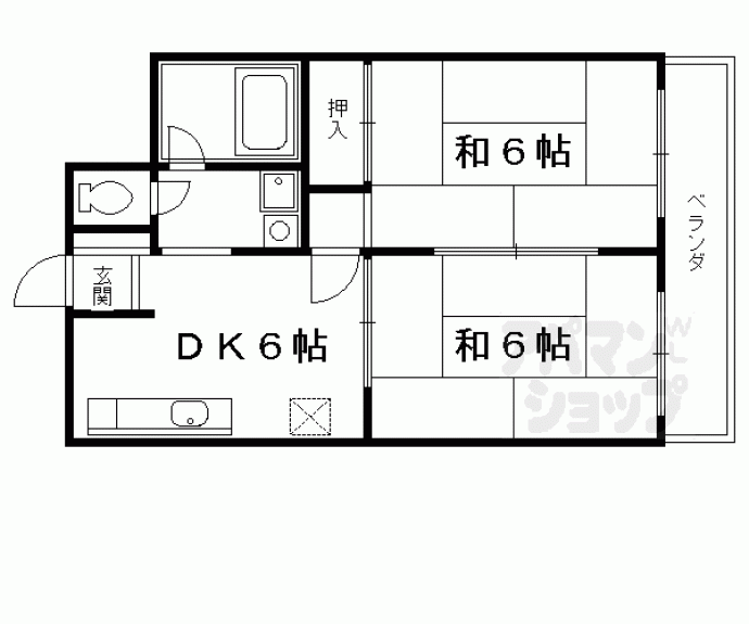 【西京極ガーデンハイツ】間取