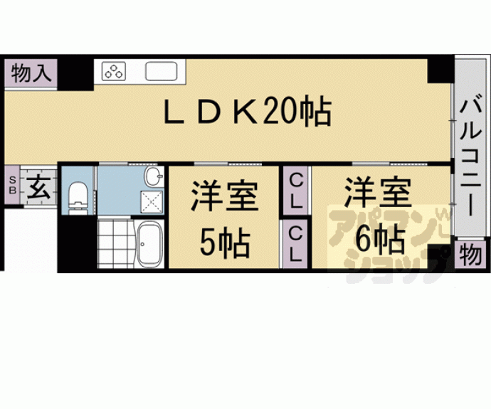 【西京極ガーデンハイツ】間取