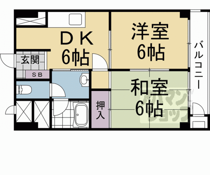 【西京極ガーデンハイツ】間取