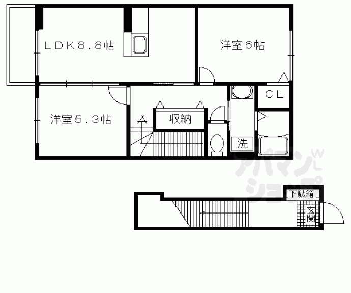 【ヴィラ花水木】間取
