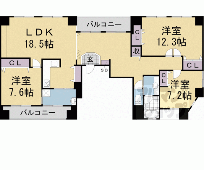 【ＣｏＣｏ五条大宮】間取