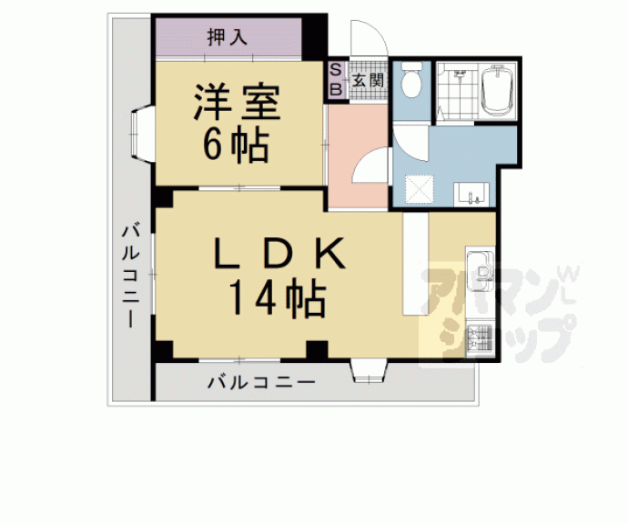 【アーバン嵐山Ⅳ】間取