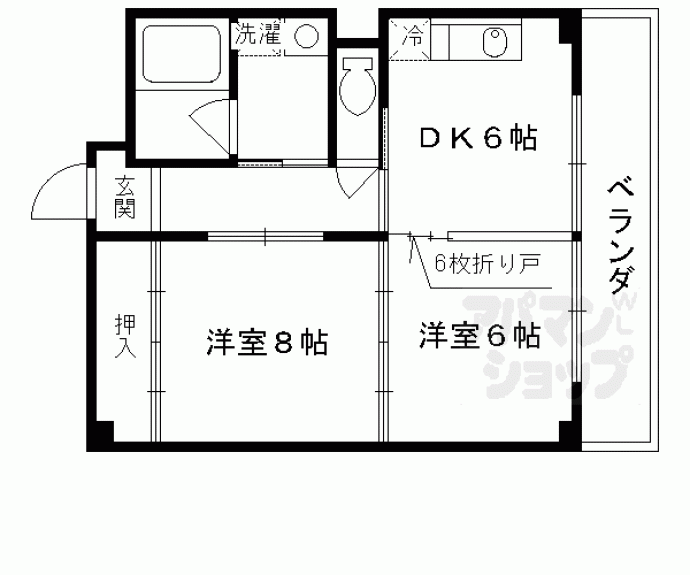 【レフィナード京都西大路】間取