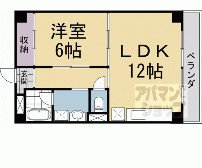 【レフィナード京都西大路】間取