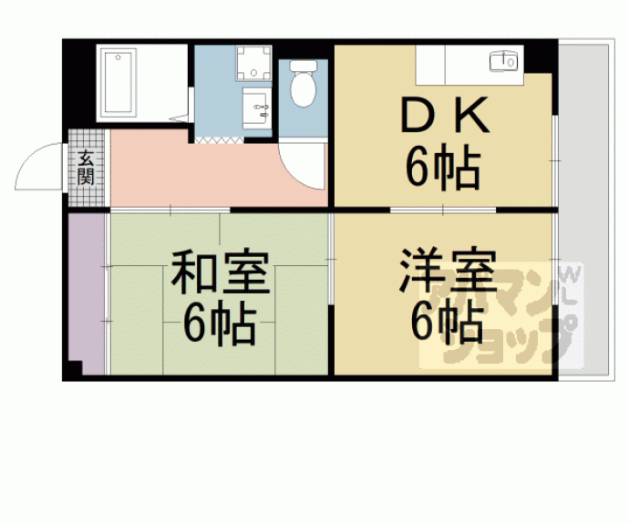 【レフィナード京都西大路】間取