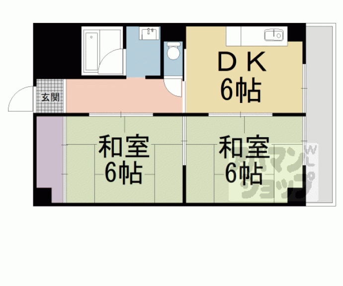 【レフィナード京都西大路】間取