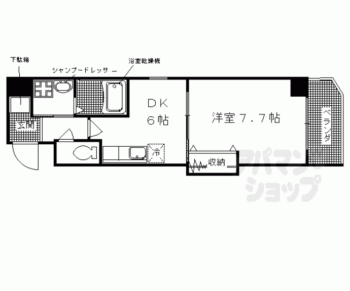 【西京極南大入町マンション】間取