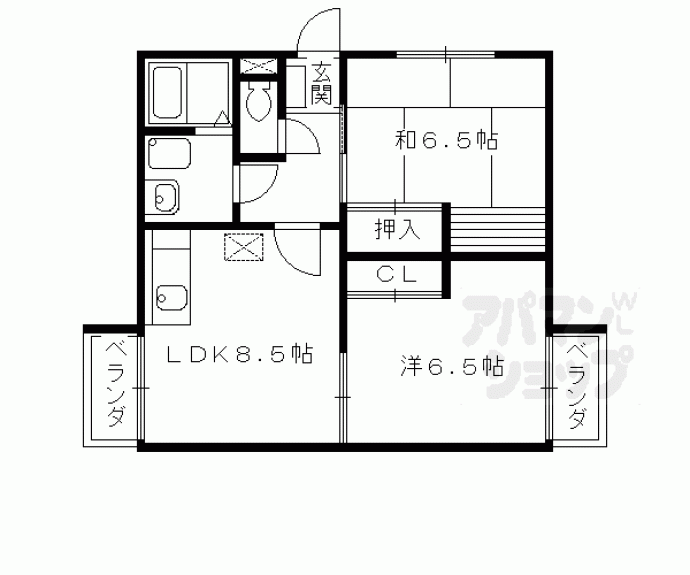 【メゾンボヌ－ル】間取