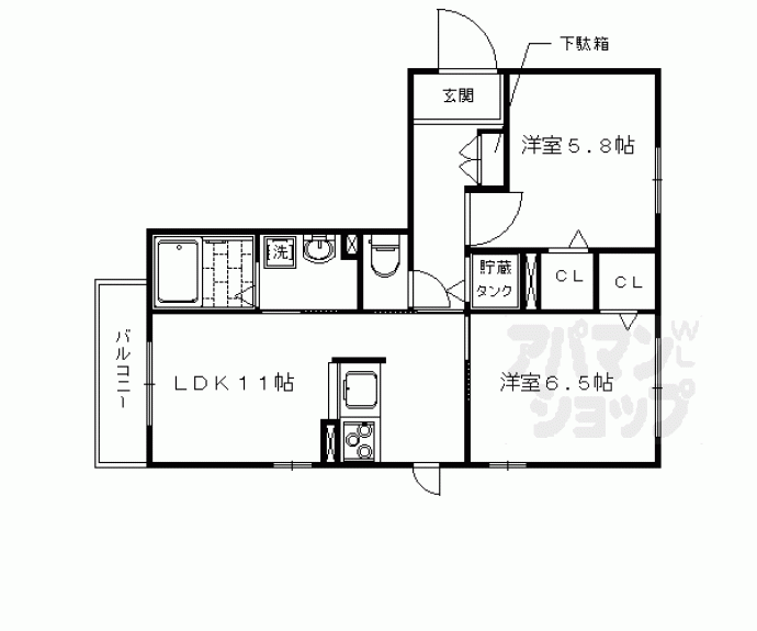 【シャーメゾン下角田】間取
