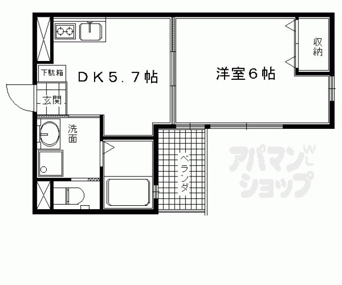 【クオリティー嵯峨野】間取