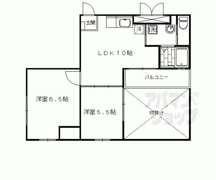 【クオリティー嵯峨野】間取