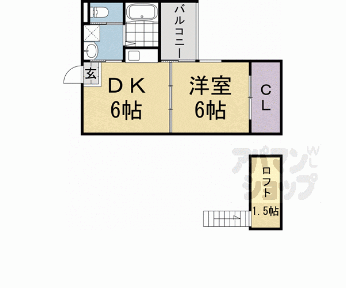 【クオリティー嵯峨野】間取