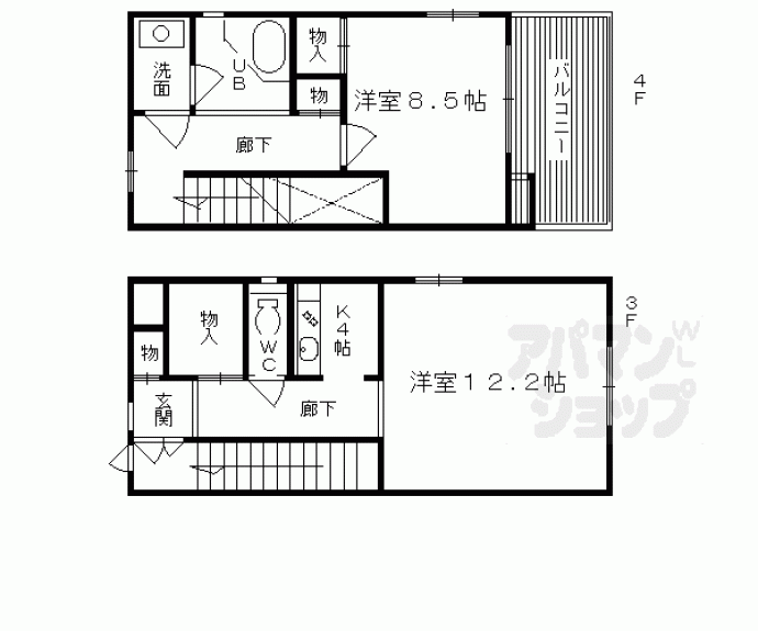 【ＩＮＵＩステップコート】間取