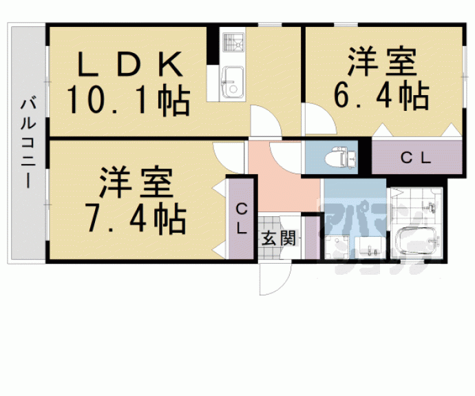 【ハーモニー桂離宮】間取