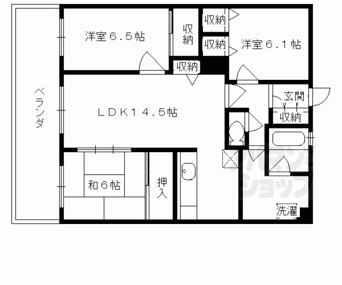 【サンマンションアトレ西大路】間取