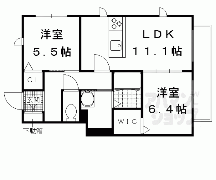 【シャーメゾン神川】間取