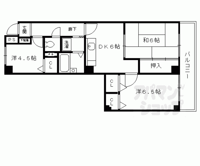 【トーカン淀本町マンション】間取