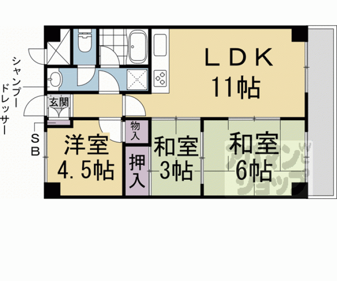 【エスポワール京都】間取