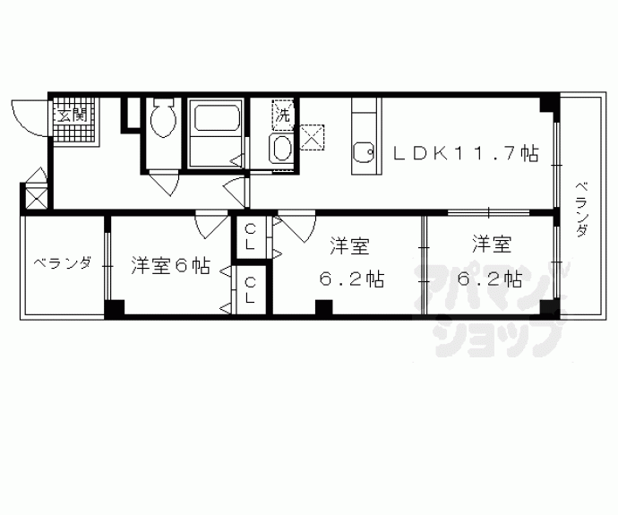 【サンシャイン中川】間取