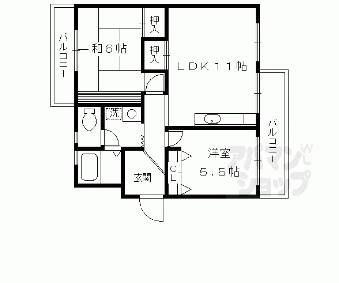 【ファミリーハイツ18】間取